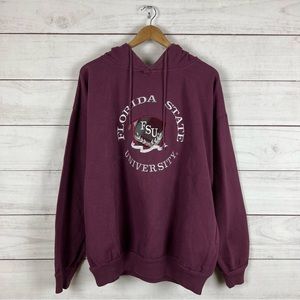 Vintage 1990s Florida State University Embroidered Hoodie XL